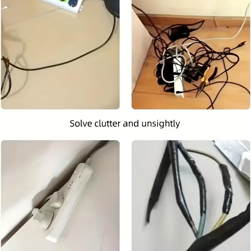 1pc Self-Adhesive PVC Cable Management Tube, Invisible Floor Wire Cover for Desk, Wall & Floor Installation, Home Decor Cable Concealment Channel