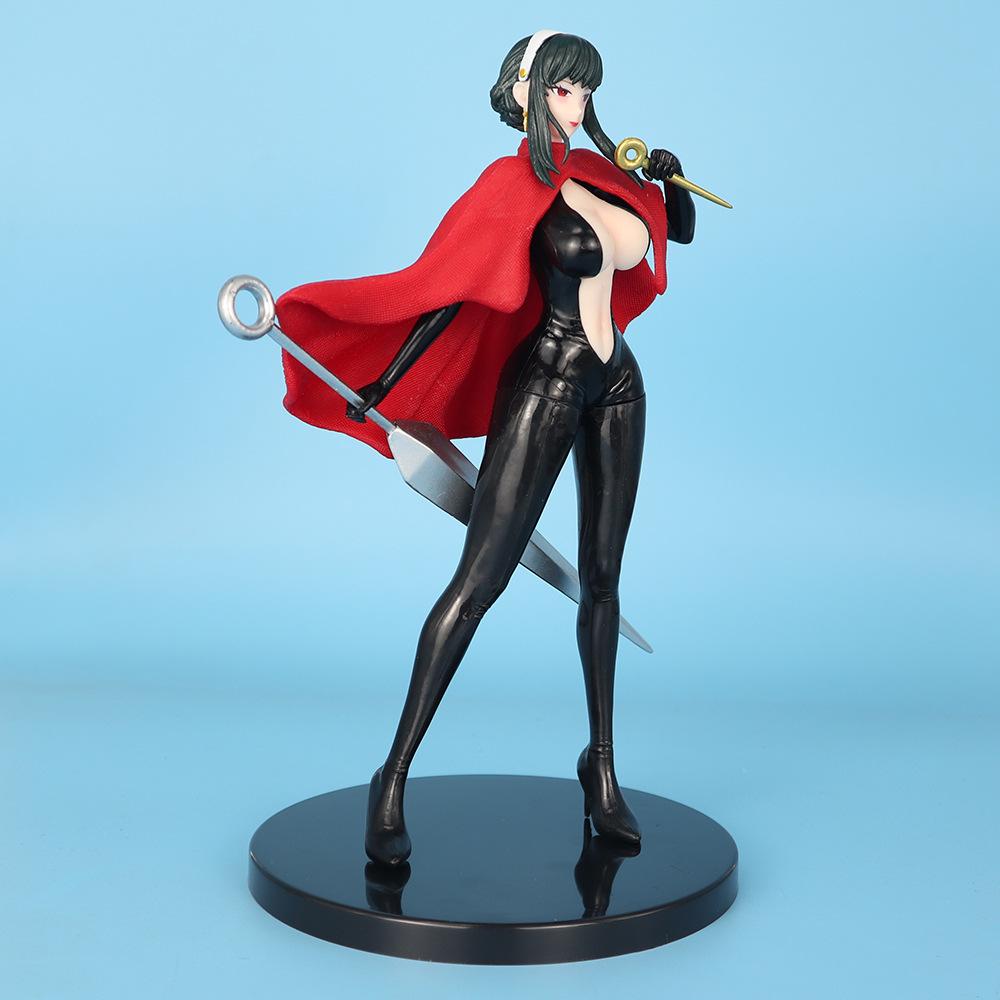 Standing Pose Yoru Singer Replaceable Face Ornament - 2D Beautiful Girl Spy X Family Decoration