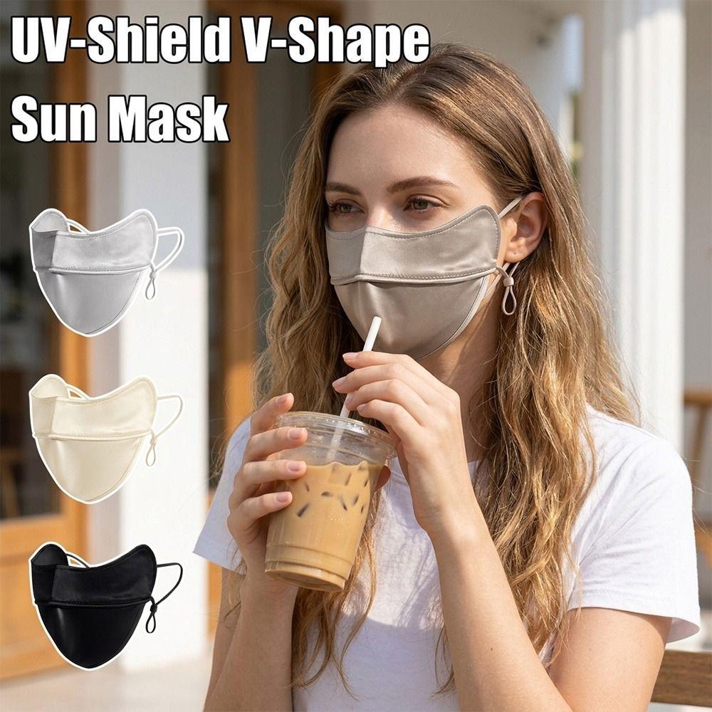 Soft Touch Sun Protection Mask UV Protection Reusable Face Cover Women Face Mask  Outdoor Travel