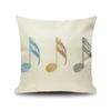 45X45CM Piano Key Wonderful Notes Decorative Pillowcase Car Sofa Art Piece Office Seat Cushion Cover Home Decoration