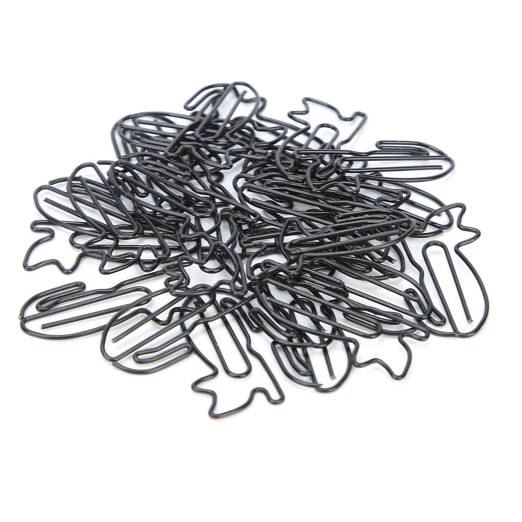 30PCS Plastic Coated Wire Paperclip Bookmark Clip File Business Card Holder Office Supplies