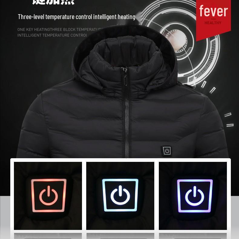 2025 Men's USB Electric Heated Jacket: Winter Warm, Lightweight, Thin Heating, Constant Temperature, Cotton.