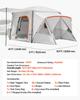 SUV Camping Tent for 5-9 Person, 3.96 x 3.05m 3-Season SUV Tailgate Tent with Ventilated Windows, PU2000mm Waterproof Dual-Use Car Rear Hatch Tents