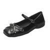 Low-heeled shoes single shoes women's new spring small square head shallow mouth Mary Jane women's shoes inner height-increasing heels