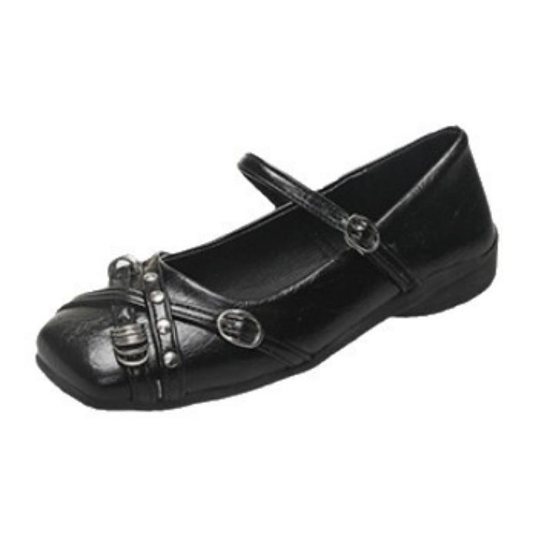 Low-heeled shoes single shoes women's new spring small square head shallow mouth Mary Jane women's shoes inner height-increasing heels