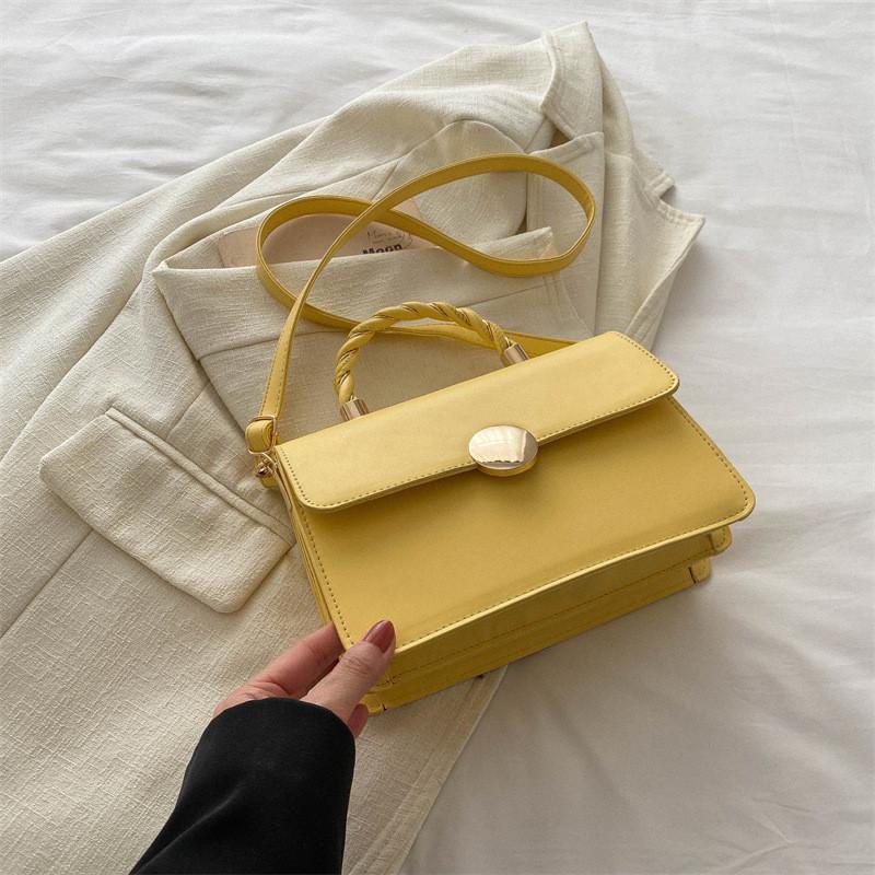 2024 Trendy Street Style Pu Leather Shoulder Bag Fashionable Square Flap Bag