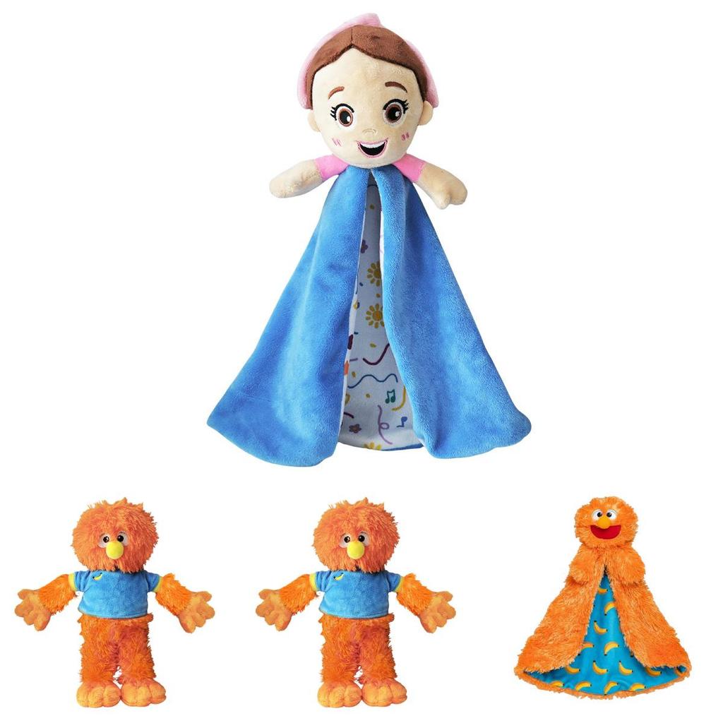 Entzückende Ms Rachel Plüschpuppe Weiches Spielzeug für Mädchen Lieblicher intelligenter kuscheliger Begleiter 30cm mit blauer Latzhose
