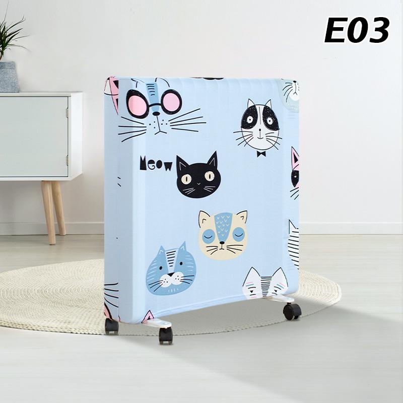 Radiator Dust Cover Cartoon Print Household Oil Tin Dust Cover Heater Dust Cover Electric Heating Dust Cover Home Storage Clean
