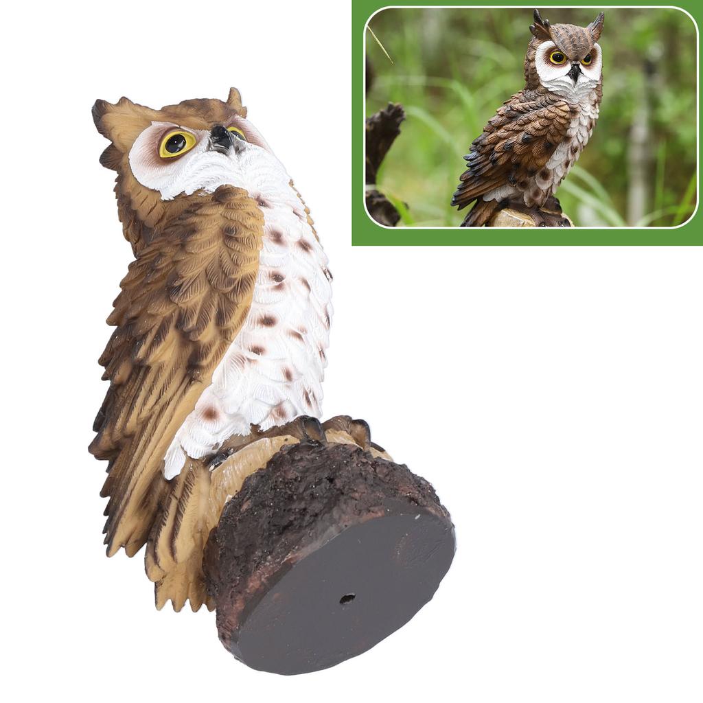 Owl Resin Ornaments Fine Workmanship Lovely Image Widely Used Home Decoration for Courtyards Porches