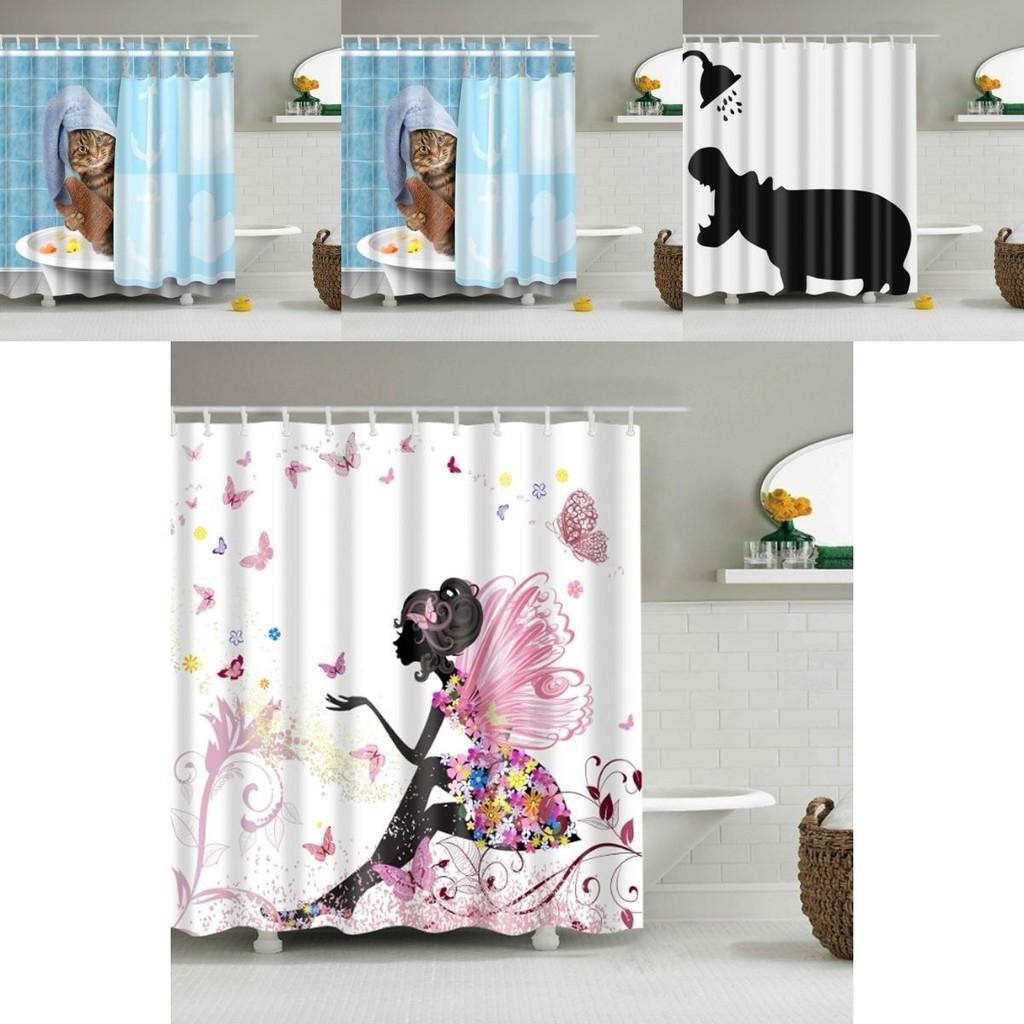 Stunning Waterproof Shower Curtain With Hooks Perfect Bathroom Decoration