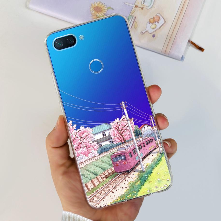 For Xiaomi Mi 8 Lite Case Fashion Soft Silicone Phone Case For Xiaomi Mi 8 SE / Mi 8 Pro Mi8 Lite Clear Tpu Cover Astronaut Capa