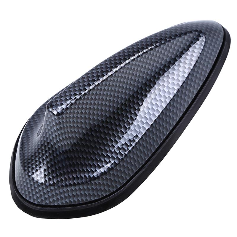 High Gloss Carbon Fiber Style Fin Antenna Radio Signal Aerial for Car Roof Decor