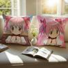 Cute Japanese Anime PPuella Magi Madoka Magica Cushion Cover Pillowcase Antidustmite Invisible Zipper Short Plush Sofa Cushion