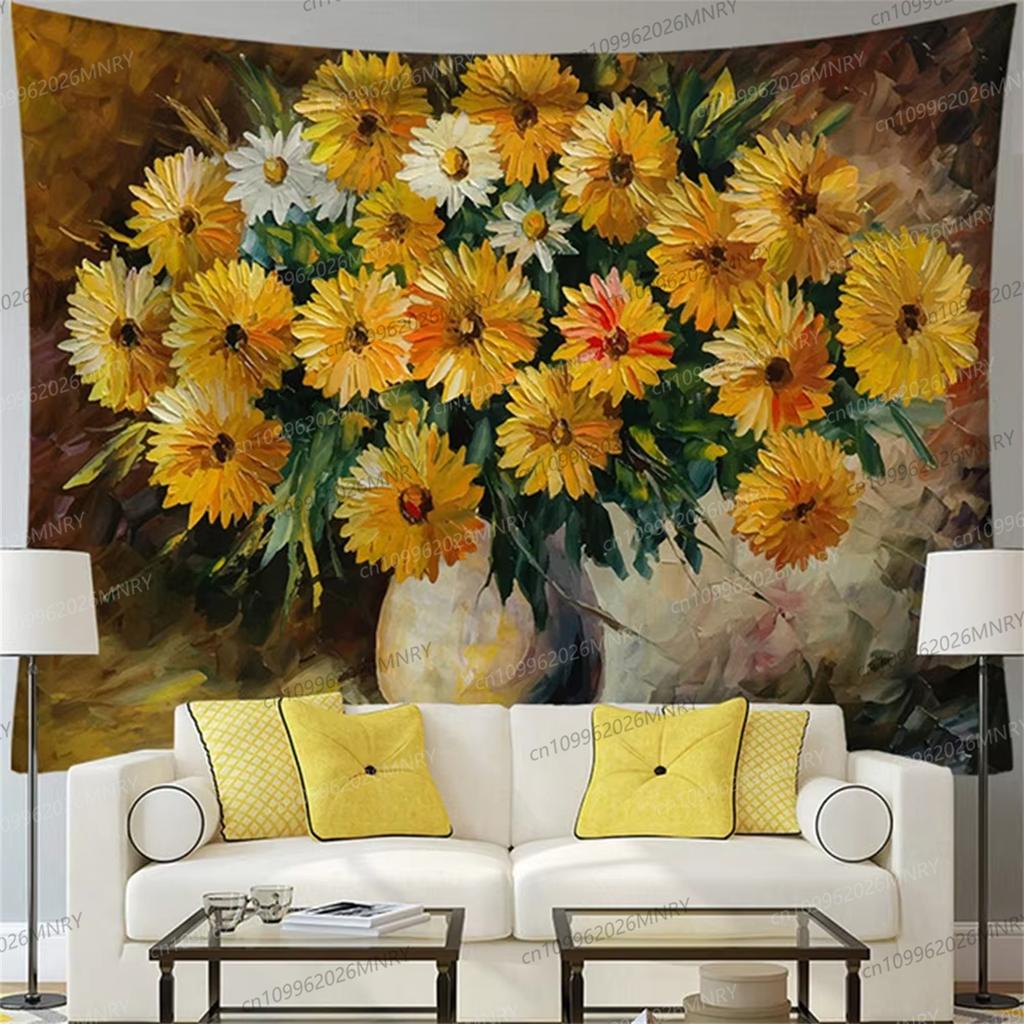 Sunflower Tapestry Wall Tapestry Decor Bright Flower Print Perfect Gift for Dorm Tapestry Bedroom Living Tapestry Room Tapestry