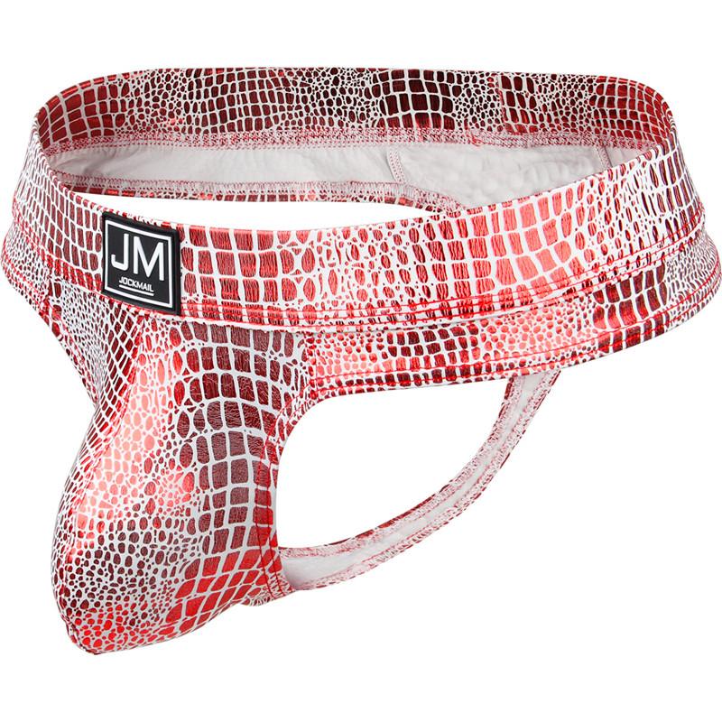Tanga JOCKMAIL Mote Slangemønster Imitert Skinnmateriale, Lav Midje Sexy Herre Tanga Undertøy Klubb Party Daglig Casual Herre T-bakc Underbukser