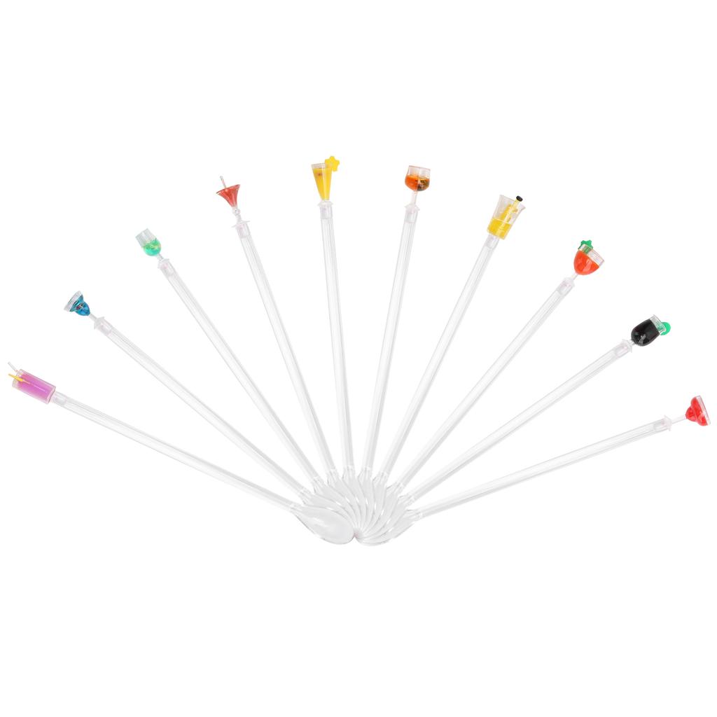10PCS Cute Cocktail Drink Mixer Bar Stirring Mixing Sticks Spoons Bar Kitchen AccessoryL
