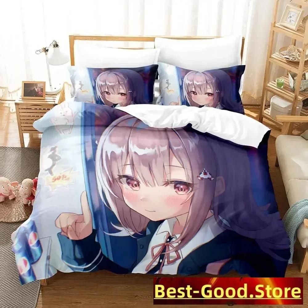Danganronpa V3 Bettwäsche-Set Cartoon Anime Dreiteiliges Set Erwachsener Kind Schlafzimmer Bettbezug-Sets Kawaii Mädchen Bettdecke Bettwäsche-Sets