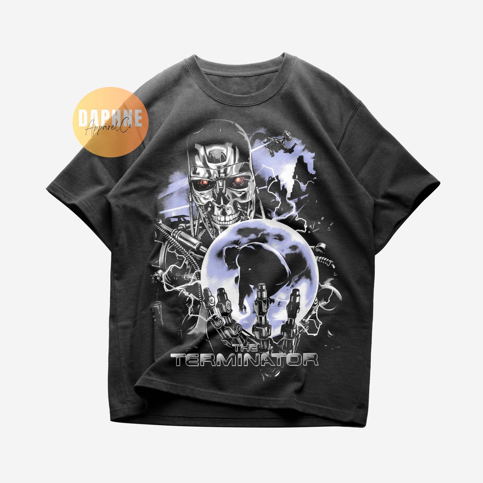 Vintage Terminator Shirt | Unisex Schwarzenegger Movie Gift S
