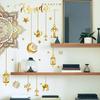 Ramadan Kareem Moon Star Wall Stickers, Lantern Eid Mubarak Islamic Wall Decals for Home Muslim Islamic Party Festival Decor