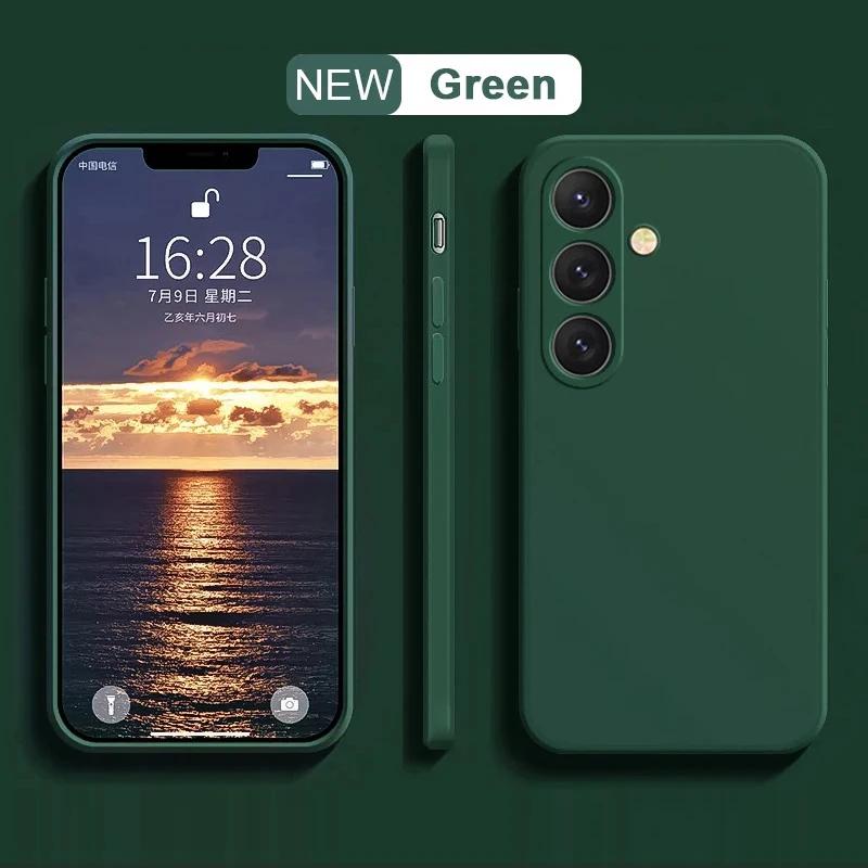 Flüssigsilikon Handyhülle für Samsung Galaxy S21 S22 S23 S24 S25 UItra Plus S23 S24 FE leicht farbenfroh Weiche Rückseite