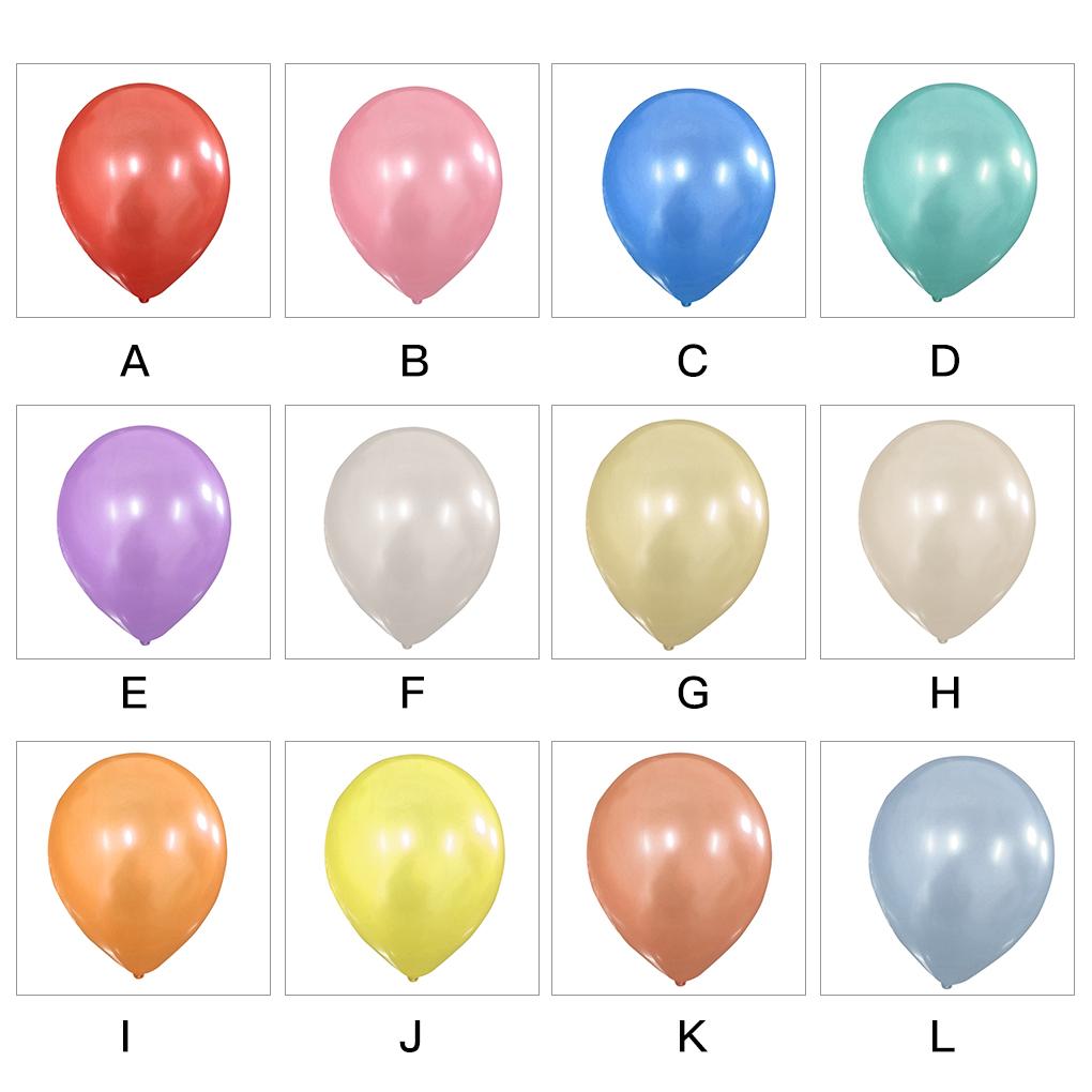 100Pcs 10-inch Thicken Pearlescent Balloon Decorative Latex Balloon Birthday Wedding Party Gift Decoration