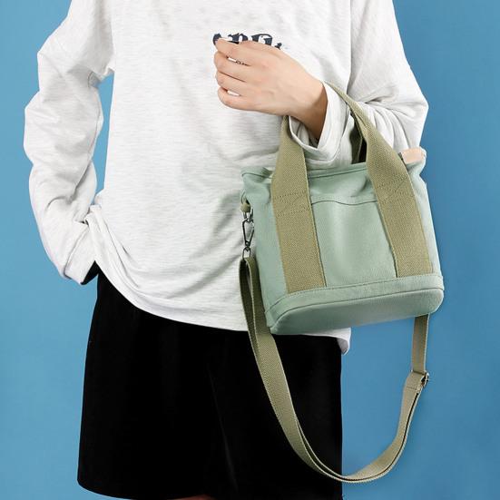 Canvas Crossbody Bag Adjustable Shoulder Straps Large Capacity Laptop Messenger Bag Portable Commuter Bag