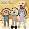 Pet Vocal Chewing Knot Rope Monkey Lion Elephant Plush Toys Dog Grinding Cleaning Cotton Rope Soft Not Hurt Teeth Pet Supplies