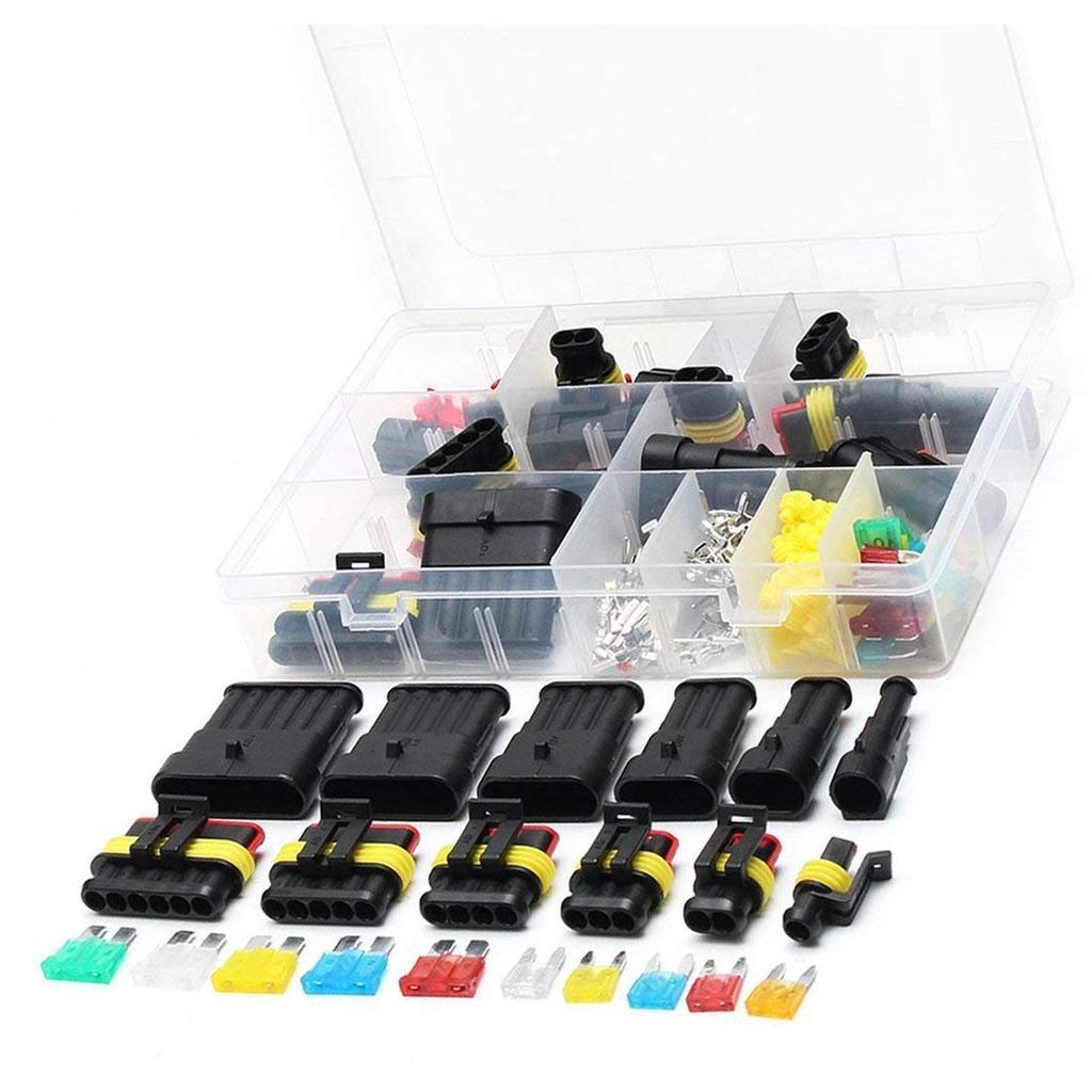 1 6-Pin Wasserdichte Auto-Elektrik-Drahtverbinder Stecker Klemme Sicherungshalter Kit
