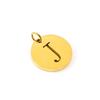 New titanium steel English letter DIY pendant fashionable stainless steel round hollow letter pendant