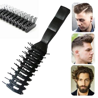 Herren Belüftete Haarbürste Tragbare Antistatische Fönbürste Professioneller Haarstyling Entwirrkamm mit Ergonomischem Griff
