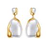 Xiaohongshu Top-Selling Geometric Enamel Color Block Earrings: Fashionable High-End Stainless Steel Jewelry for New Year