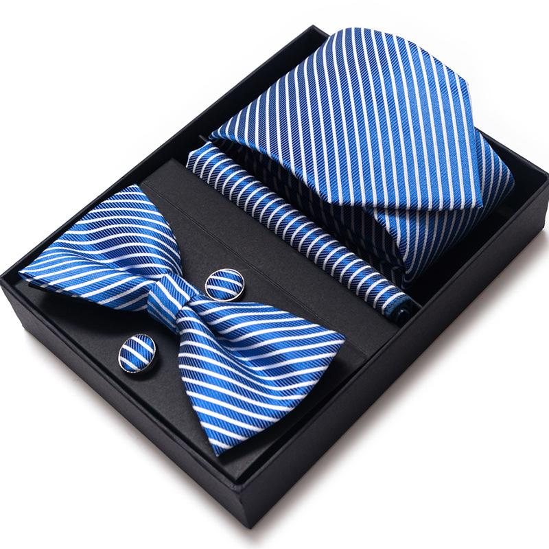 Men'S Tie Bow Tie Set Gift Box 6-Piece Set Tie Business Dress Tie Guangzhou