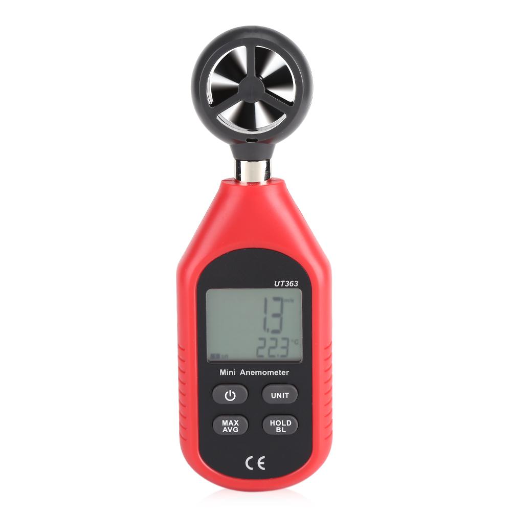UT363 Anemometru digital LCD de înaltă precizie, tester pentru viteza vântului, indicator de temperatură