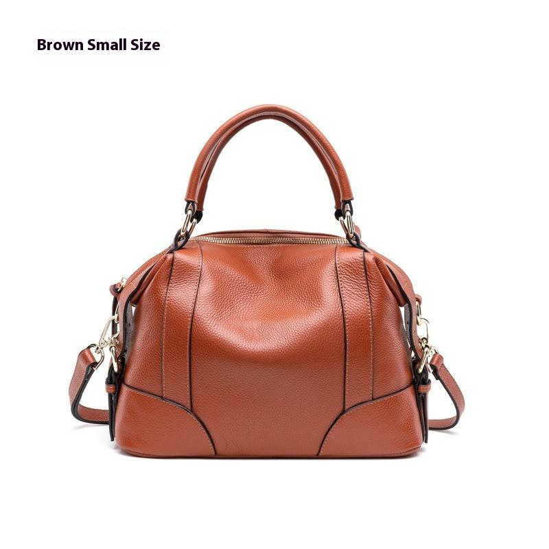 First Layer Cowhide Handbag Temperament Women's Handbag Women's Versatile Leather Shoulder Messenger Women's Bag