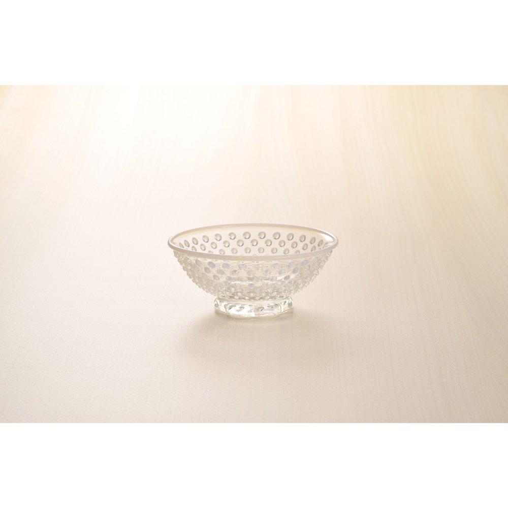 Hirota Glass Small Bowl, Snow Hail, White, AR-4W