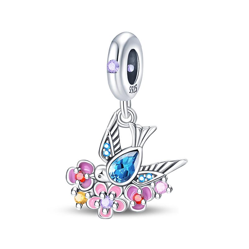 Spring Copper Butterfly Snail Swallow Charms Beads Fit 3Mmoriginal Bracelets Diy Jewelry Birthday Gift