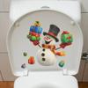 Painted Funny Snowmen As Gifts, Bathroom and Toilet Decoration and Beautification Stickers