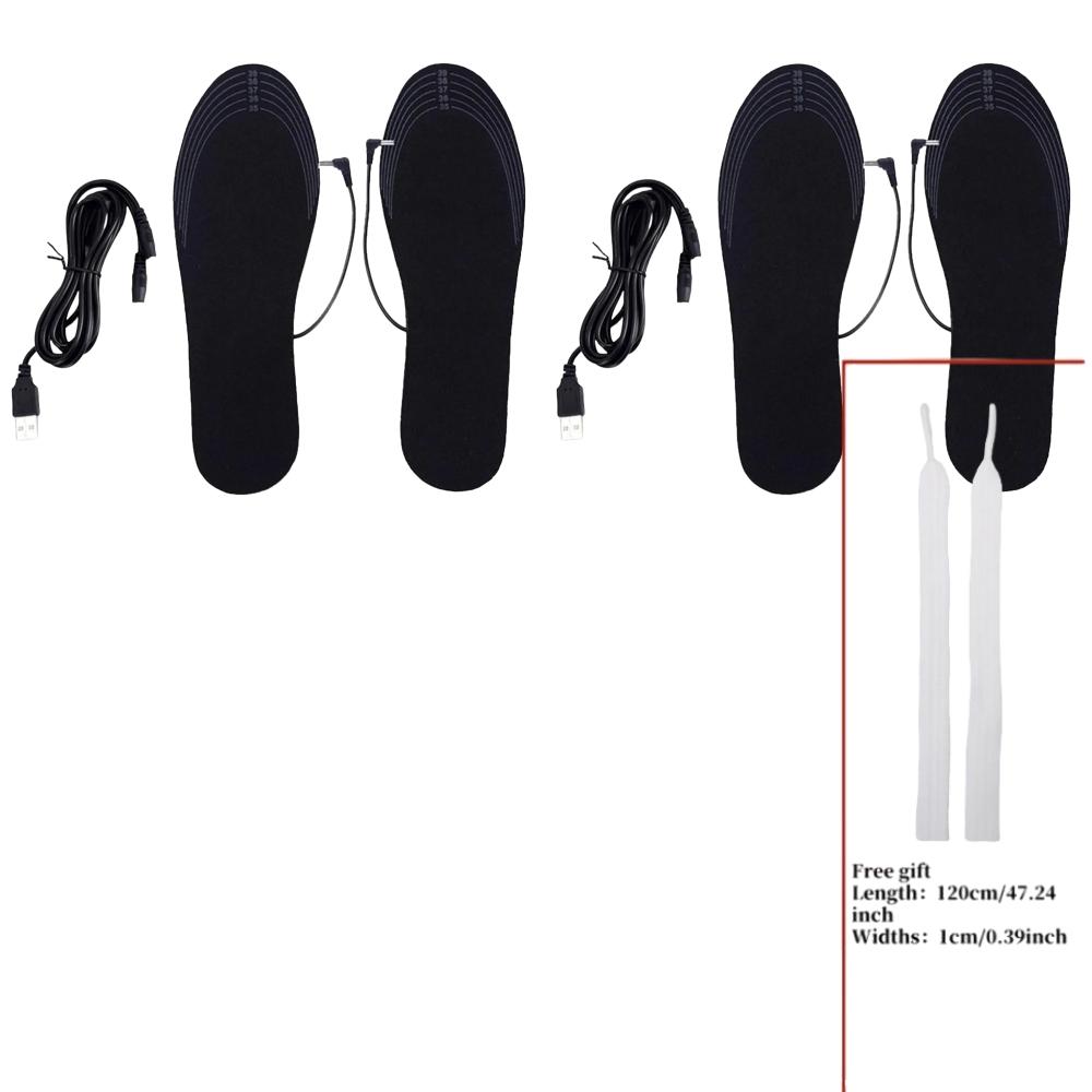 USB Heated Shoe Insoles Feet Warm Sock Pad Mat Electrically Heating Insoles Washable Warm Thermal Insoles Unisex WJ014 Insoles