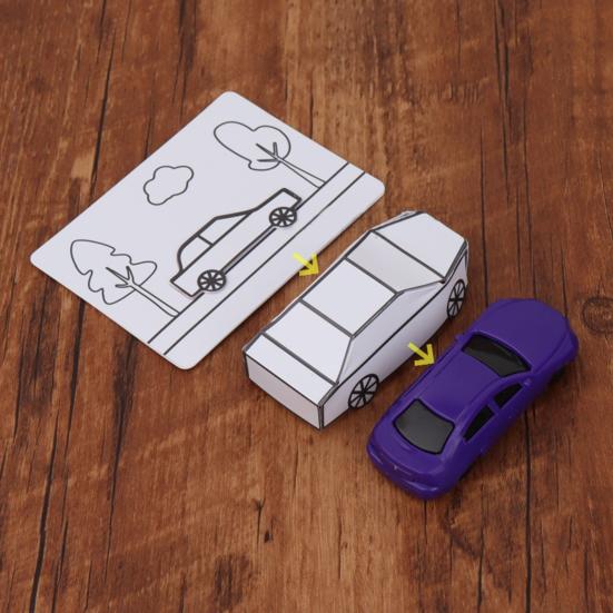 Magic Trick Toy Drawing Car Illusion Street Performance Prop for Beginners Transform Drawings Into 3D Toy Cars Easy to Master Magic Props Kit