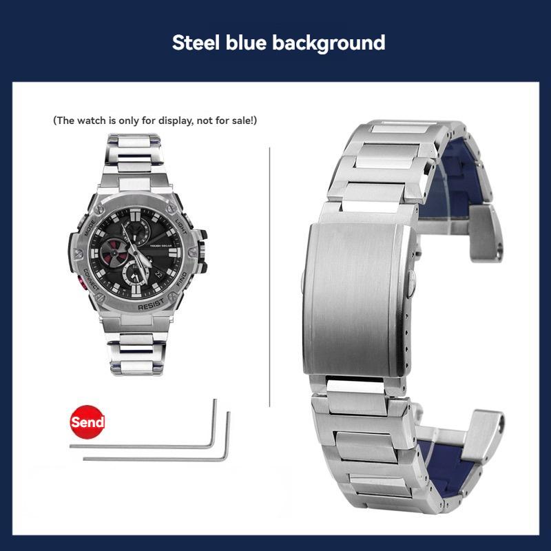 Hochwertiges Armband aus massivem Edelstahl Für Casio G-Shock GST-S110/120 GST-W300/400 GST-W110 GST-B100 Uhrenarmband Herrenarmband