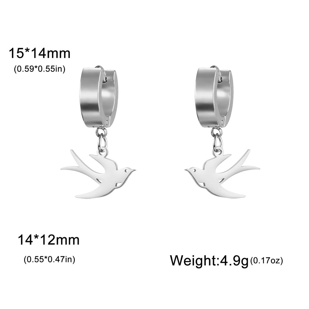 Cazador Stainless Steel Animal Swallow Drop Earrings for Women Birds Dangle Earrings Jewelry 2026 Trend Birthday Gift New