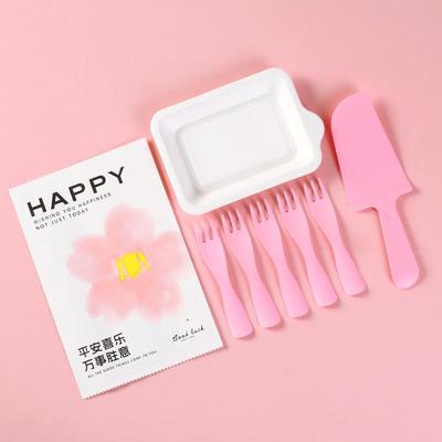 Disposable Birthday Cake Plate & Cutlery Set - 50 Packs