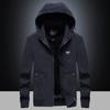 Fleece Casual Jacket Autumn and Winter New Men's Outdoor Casual Hooded Thermal Jacket Men's