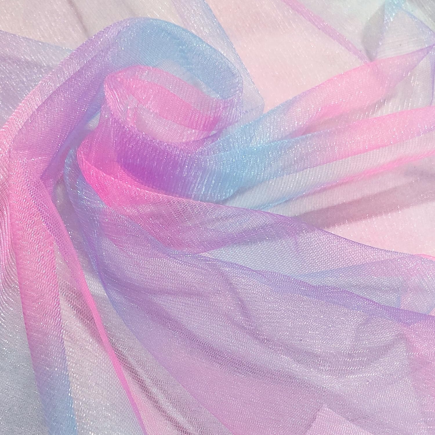

Gradient Tulle Subtle 150cm for Crafts and Costumes [moonfarm] Fabric, Sheen, Wide, Soft, (3m)