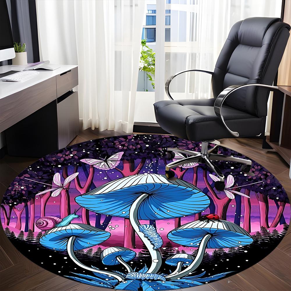 1pc Fantasy Forest Office Round Area Rug, Under Office Chairs Bedroom Living Room Home Decor, Room Deco, Available In Various Sizes