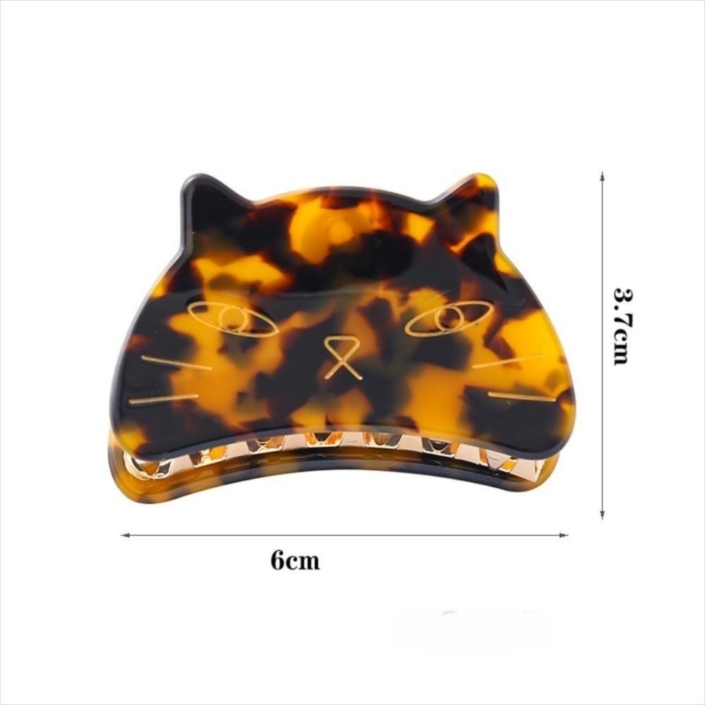 Big Animal Acetate Hairpin Metal Tooth Claw Clip Elegant Grab Clip