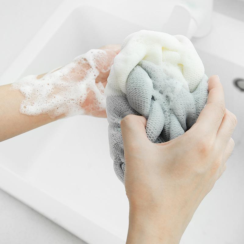 Long Bath Scrubbing Towel with Shower Ball for Strong Lather