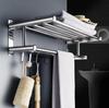 304 Stainless Steel Bathroom Towel Rack and Storage Shelf