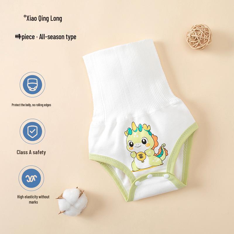 Cozy Cotton High-Waisted Baby Belly Band for Cold & Umbilical Protection (Autumn/Winter)