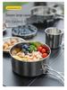 8-Piece Portable Stainless Steel Camping Tableware Set: Foldable Cups, Bowls, and Plates for Outdoor Picnic and BBQ Adventures
